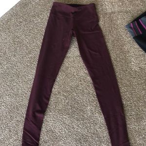 Maroon long lululemon leggings
